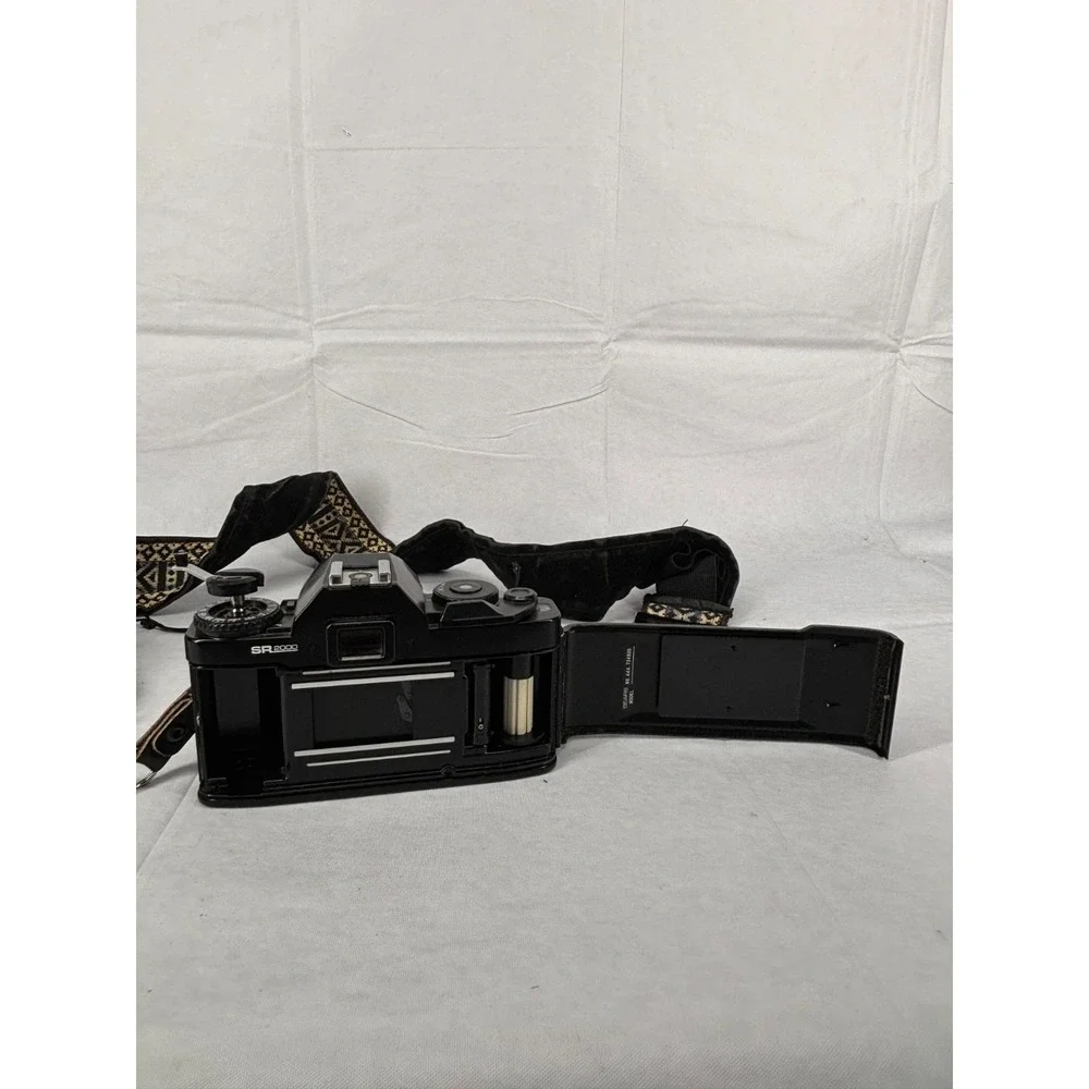 KS Sears Super II SR2000 35mm SLR Auto Film Camera Aztec Strap 50mm f/2.0 VTG